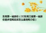 東莞第一城房價(jià)（??東莞江南第一城房價(jià)是多錢呢應(yīng)該怎么查詢呢介紹）