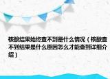 核酸結(jié)果始終查不到是什么情況（核酸查不到結(jié)果是什么原因怎么才能查到詳細(xì)介紹）