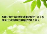 車?yán)遄釉谑裁磿r候吃效果比較好一點(diǎn)（車?yán)遄邮裁磿r候吃效果最好詳細(xì)介紹）
