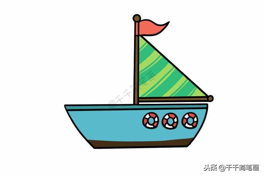 船的簡(jiǎn)筆畫(huà)大全：小舟、輪船、帆船、游輪~值得收藏！