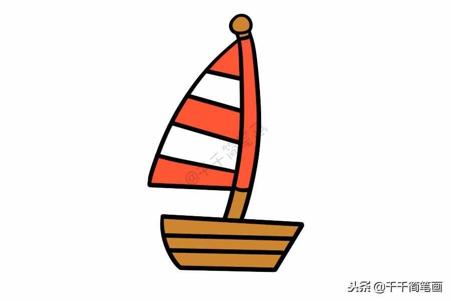船的簡(jiǎn)筆畫(huà)大全：小舟、輪船、帆船、游輪~值得收藏！