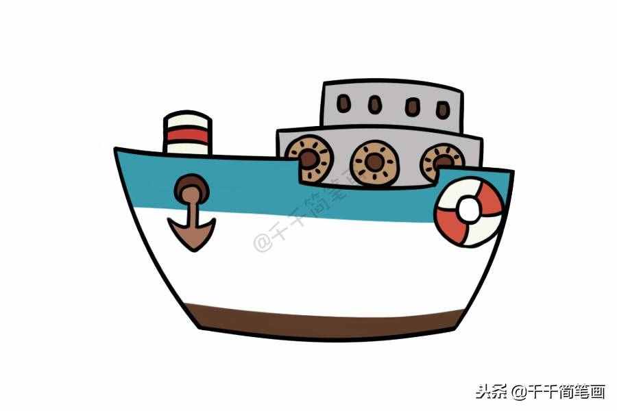 船的簡(jiǎn)筆畫(huà)大全：小舟、輪船、帆船、游輪~值得收藏！