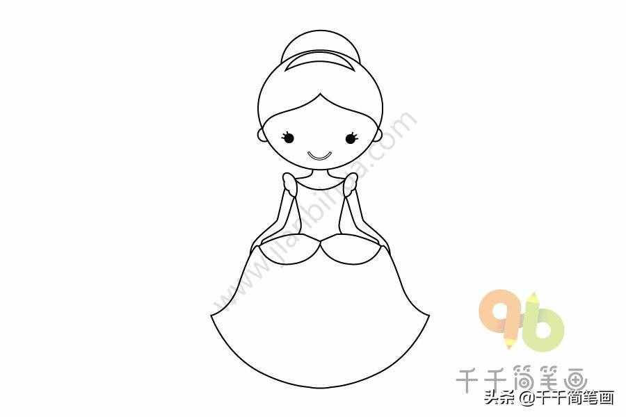 12種簡(jiǎn)單漂亮的小公主簡(jiǎn)筆畫(huà)，值得收藏！