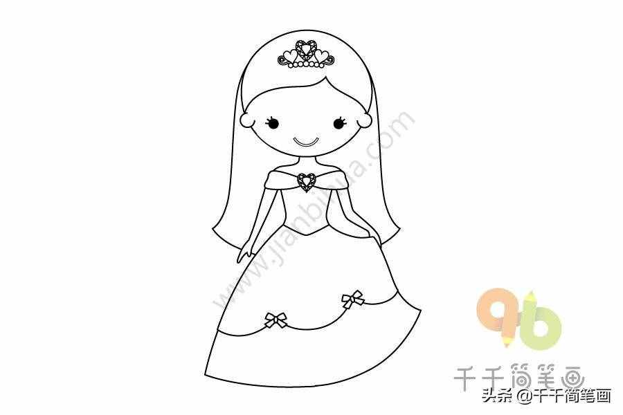 12種簡(jiǎn)單漂亮的小公主簡(jiǎn)筆畫(huà)，值得收藏！