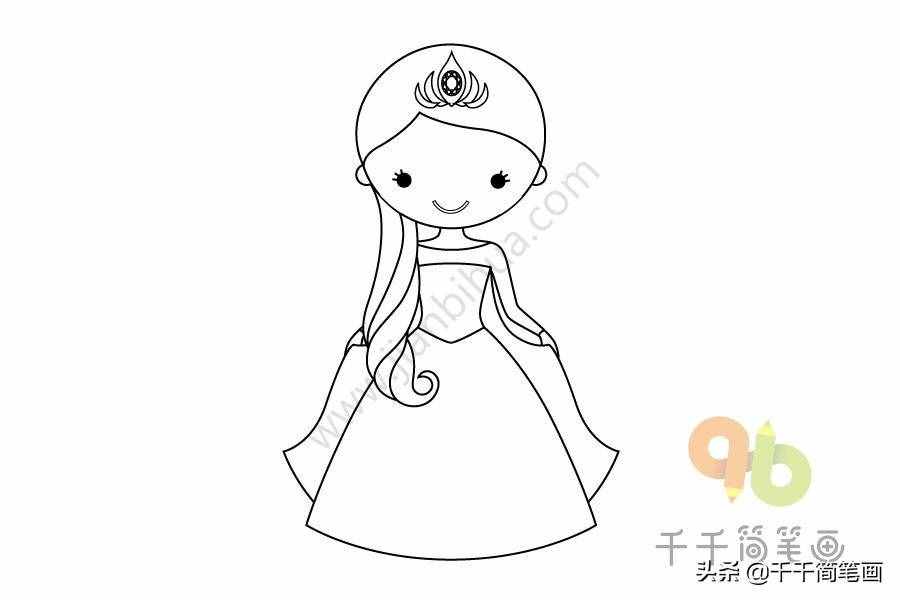 12種簡(jiǎn)單漂亮的小公主簡(jiǎn)筆畫(huà)，值得收藏！
