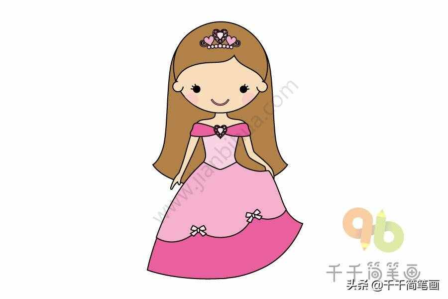 12種簡(jiǎn)單漂亮的小公主簡(jiǎn)筆畫(huà)，值得收藏！