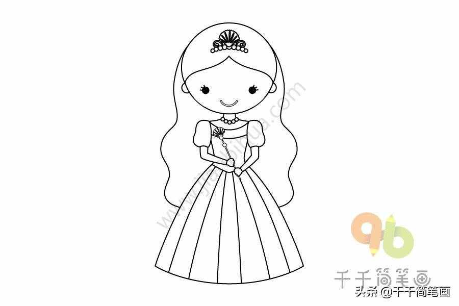 12種簡(jiǎn)單漂亮的小公主簡(jiǎn)筆畫(huà)，值得收藏！