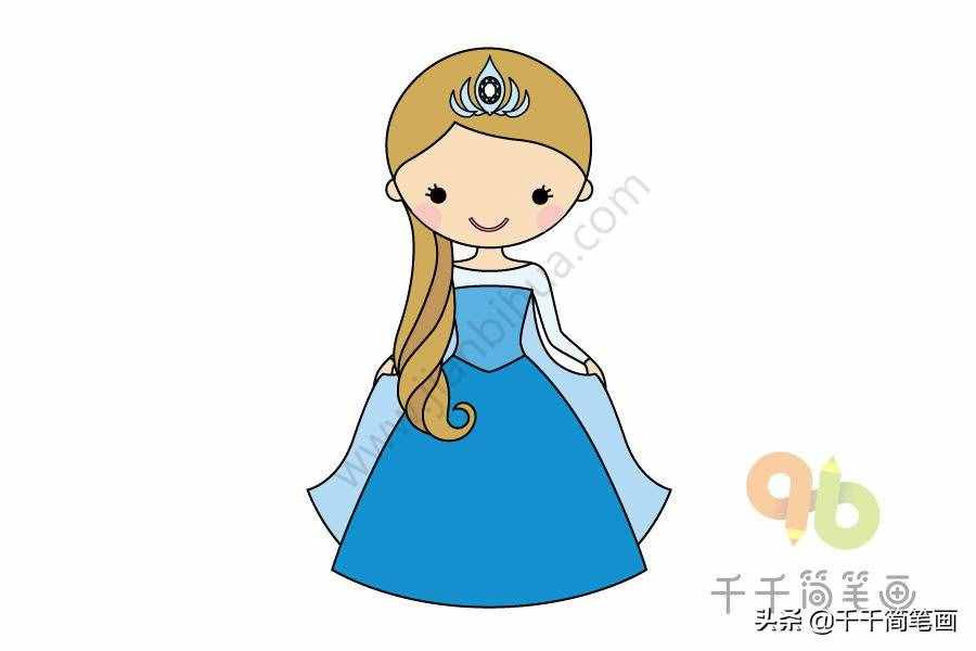 12種簡(jiǎn)單漂亮的小公主簡(jiǎn)筆畫(huà)，值得收藏！