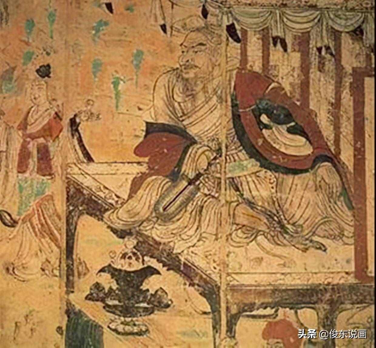 烏茲別克斯坦人曹仲達(dá)，所繪佛像曹衣出水，與吳道子并稱畫史