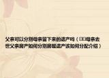 父親可以分割母親留下來(lái)的遺產(chǎn)嗎（??母親去世父親房產(chǎn)如何分割房屋遺產(chǎn)該如何分配介紹）