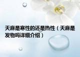 天麻是寒性的還是熱性（天麻是發(fā)物嗎詳細(xì)介紹）