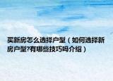 買新房怎么選擇戶型（如何選擇新房戶型?有哪些技巧嗎介紹）