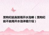 黑枸杞能直接用開水泡嘛（黑枸杞能不能用開水泡詳細(xì)介紹）