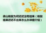 佛山核酸為何遲遲沒有結(jié)果（核酸結(jié)果遲遲不出來怎么辦詳細(xì)介紹）