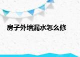 房子外墻漏水怎么修