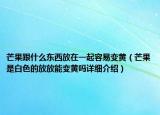 芒果跟什么東西放在一起容易變黃（芒果是白色的放放能變黃嗎詳細(xì)介紹）