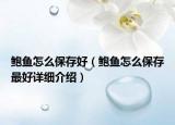 鮑魚(yú)怎么保存好（鮑魚(yú)怎么保存最好詳細(xì)介紹）