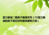 富力新城二期房子值得買嗎（??富力新城的房子現(xiàn)在好嗎誰知道呢介紹）