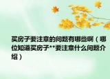買房子要注意的問題有哪些啊（哪位知道買房子**要注意什么問題介紹）