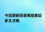 今日更新百香果掛果后多久才熟