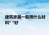 建筑滲漏一般用什么材料* *好