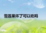 雪蓮果壞了可以吃嗎