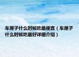 車厘子什么時候吃最便宜（車厘子什么時候吃最好詳細介紹）