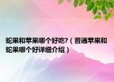 蛇果和蘋果哪個(gè)好吃?（普通蘋果和蛇果哪個(gè)好詳細(xì)介紹）