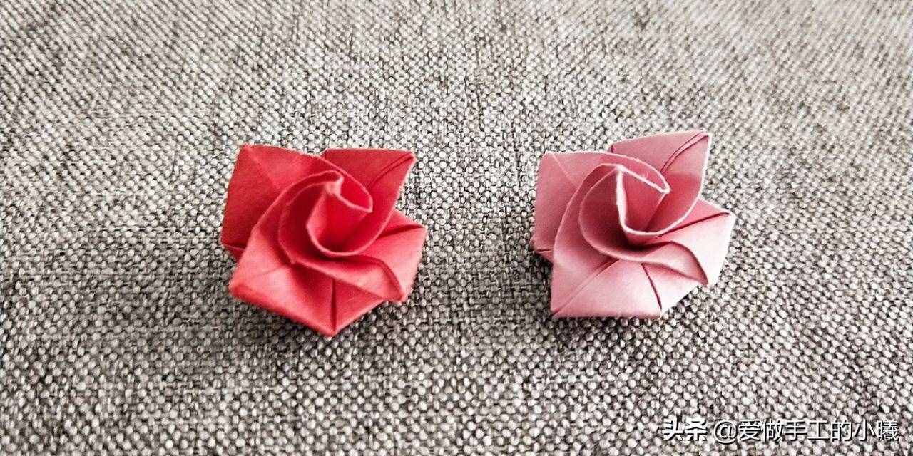 最簡單的玫瑰花折紙教程，精致漂亮，只需幾步就完成