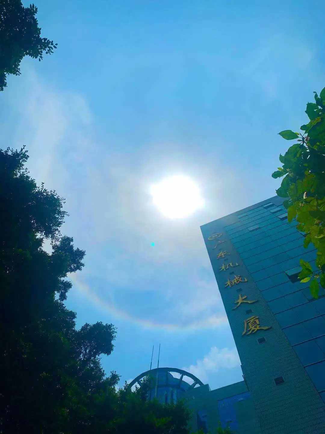 好驚喜！廣州上空出現(xiàn)日暈！