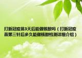 打新冠疫苗3天后能做核酸嗎（打新冠疫苗第三針后多久能做核酸檢測詳細介紹）