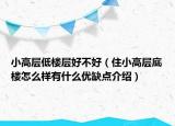 小高層低樓層好不好（住小高層底樓怎么樣有什么優(yōu)缺點介紹）