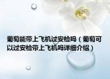 葡萄能帶上飛機(jī)過(guò)安檢嗎（葡萄可以過(guò)安檢帶上飛機(jī)嗎詳細(xì)介紹）