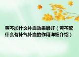 黃芩加什么補血效果最好（黃芩配什么有補氣補血的作用詳細(xì)介紹）