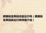 健康碼變黃碼還能出行嗎（健康碼變黃碼能出行嗎詳細介紹）