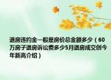 退房違約金一般是房?jī)r(jià)總金額多少（60萬(wàn)房子退房訴訟費(fèi)多少5月退房成交創(chuàng)今年新高介紹）