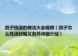 鴿子燉湯的做法大全視頻（鴿子怎么燉湯好喝又營(yíng)養(yǎng)詳細(xì)介紹）