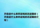 開盤是什么意思是現(xiàn)房還是期房（開盤是什么意思是現(xiàn)房還是期房介紹）