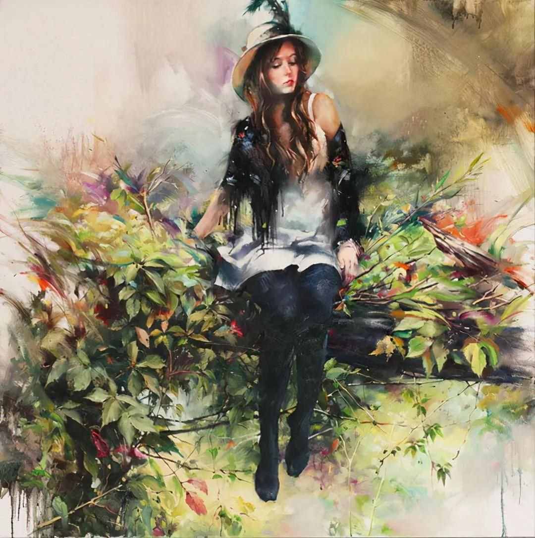 1個姿色豐盈性情憂傷的女性形體油畫，彰顯繪畫大師人性倫理意識