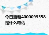 今日更新4000095558是什么電話