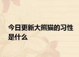 今日更新大熊貓的習(xí)性是什么