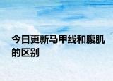 今日更新馬甲線和腹肌的區(qū)別