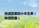 快速致富的小本生意（快速致富）