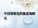 今日更新龍利魚是海鮮么