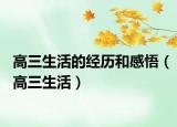 高三生活的經(jīng)歷和感悟（高三生活）