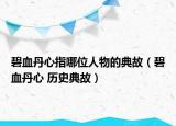 碧血丹心指哪位人物的典故（碧血丹心 歷史典故）