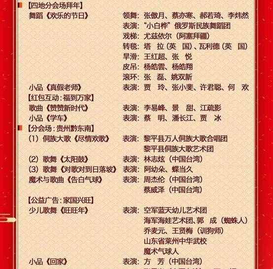 火速Mark！2018年央視春晚節(jié)目單出爐了！