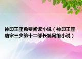 神印王座免費(fèi)閱讀小說（神印王座 唐家三少第十二部長篇網(wǎng)絡(luò)小說）