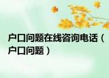 戶口問題在線咨詢電話（戶口問題）