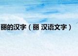 麗的漢字（麗 漢語(yǔ)文字）